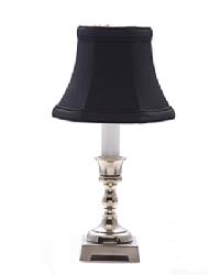 Pewter Square Candlestick Lamp-Black